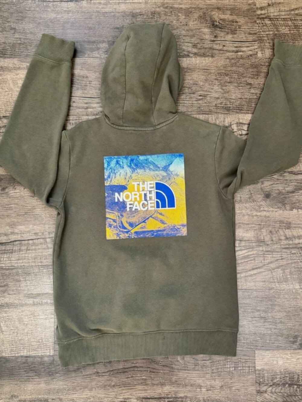 North Face Hoodie Green Hoodie Hooded Sweatshirt Sweater Boys Large 14/16